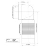 McAlpine Przyłącze kanalizacyjne kątowe elastyczne  90-110x110mm 26,5-54cm WC-CON9F